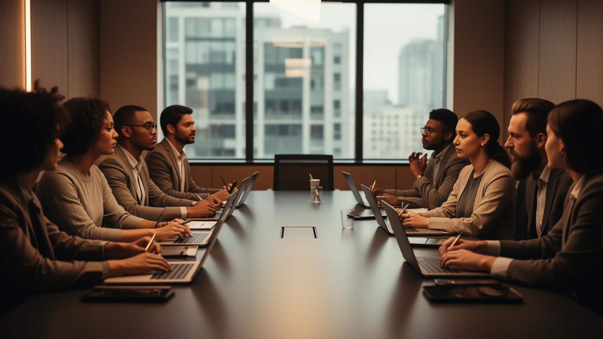 Marketing team in a strategy session
